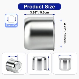 4.25"Push Through Center Caps for Trailer Truck RV Wheel Rims 4.25" Center Bore Chrome Carbon Steel, 3.66" Height, Silver 2-packSpecification: PL1D425H366-LT4-2