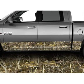 Speed Demon Hot Rod Shop Walleye Fish Camo Camouflage Rocker Wraps Rocker Panel Graphic Decal Wrap Kit for Truck SUV MK-167RKR (Mild Curves, 12" x 30')