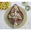 Kim Seybert Chevron Placemat in Moss, Set of 4, Large,