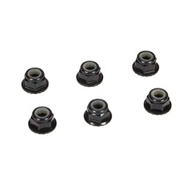 TEAM LOSI RACING 4mm Aluminum Serrated Lock Nuts Black 6 TLR336000 Electric Car/Truck Option Parts