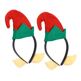TOVINANNA 2pcs Christmas Headband Headbands Funny Shape Prom Adults Hair Party Hat Head Band Christmas Headdress Christmas Headwear Christmas Lovely Headwear Photography Props Fabric