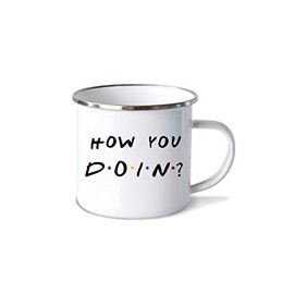 Pocillo/Taza de Peltre FRIENDS HOW YOU DOIN 10oz (300ml), Pewter Cup Amigos, No se despinta, Perfecta para la Oficina o Regalo