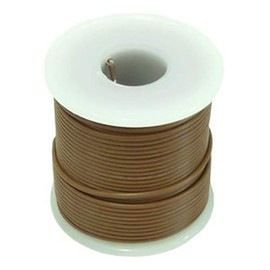 Solid Hook Up Wire - 22 Gauge, 100 Foot Spool - Brown (Shade May Vary) - by EX ELECTRONIX EXPRESS