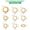 Foliv 80 pieces fitting rings assortment, brass washer set, diameter