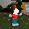 Gemmy Airblown Inflatable Harvest Snoopy in Plaid Shirt Peanuts, 3.5