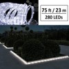 Solhice 75ft Rope Lights Outside Cool White 280 LEDs with