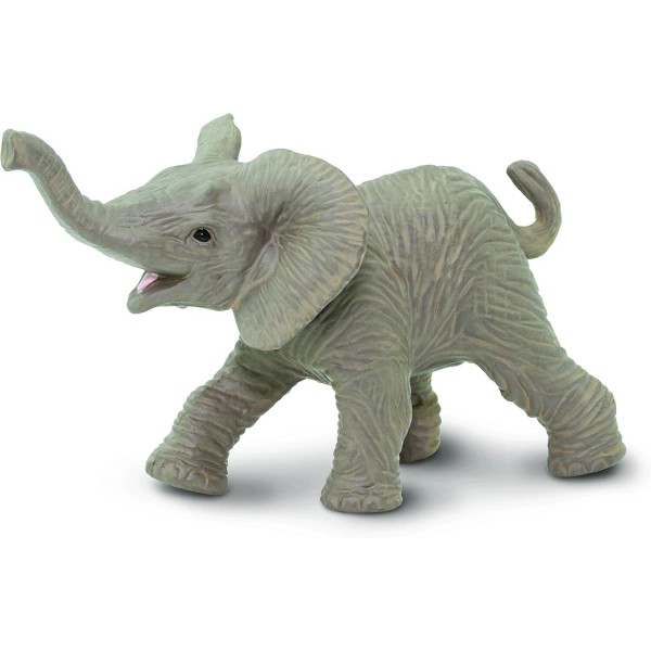 Safari Ltd African Elephant Baby Figurine - Realistic 3.5" Toy