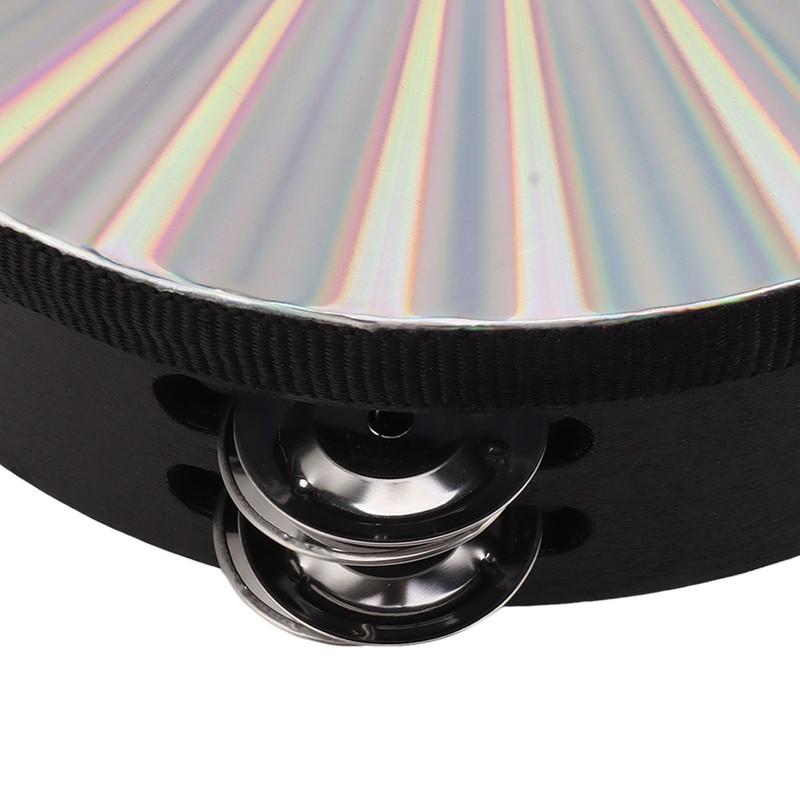 Tambourine Double Row Jingles Drum Metal Bell Handheld Drum Kids
