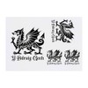 4 x 'Welsh Dragon' Temporary Tattoos - Water Resistant, Skin-Safe,