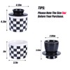 Checkered Butter Crock with Lid,Ceramic Butter Keeper for Countertop, Black