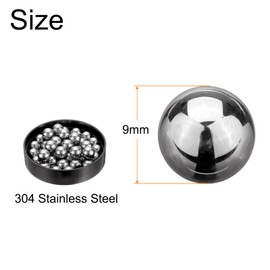 sourcing map 50pcs 304 Stainless Steel Bearing Balls 9mm Precision Balls, Mini Solid Bearing Balls