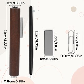 Gosknor Nail Magnet Pen Set, 3 in 1 Cat Eye Nail Magnets Tool with Square Magnet & 5 Paper Clips Versatile Cateye Magnets for Nails DIY for Home Salon Nails Studio Use