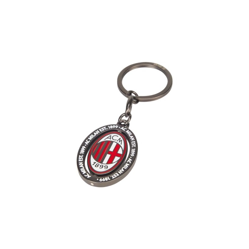 A.C. Milan Portachiavi con Doppio Lato, Logo Ufficiale, Idea Regalo,