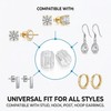 500PCS Clear Silicone Earring Backs Replacements, Soft Rubber Safety Earring