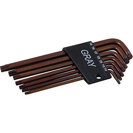 Gray Tools 69807 7 Piece Torx, Long Arm S2 Hex Key Set, T10-T40