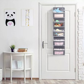 EXPERTUP Over Door Hanging Organiser with 5 clear pockets Non woven fabric Organizer Multiple Use