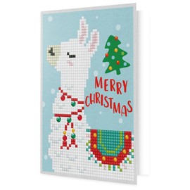 Diamond Dotz Merry Christmas Llama Card Diamond Painting Kits for Adults - Diamond Art Kits a Relaxing Creative Craft Kit with Dotz Gems