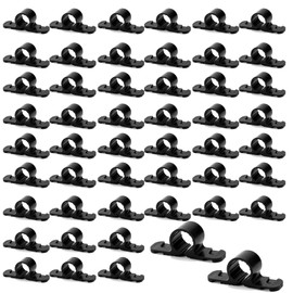 50pcs Pipe Clamps for Pex, 1/2" Hangers & Supports Heavy Duty Plastic Pipe Clips for Copper CPVC Pipes (No Nails Included)