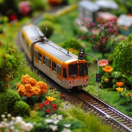 2PCS Model Railroad Train Signals, 3-Lights Block Signal HO Scale Green-Yellow-Red Traffic Lights For Train Layout