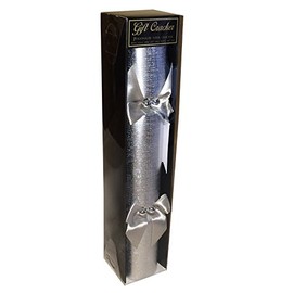 EFG Housewares Christmas 'Fill your Own' 32cm Gift Cracker with Tag - Silver