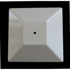 Nominal 4x4 Plastic Fence Post Caps with Nail Hole (3-5/8"x 3-5/8") (1, White)