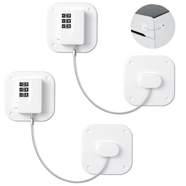 AiQInu Fridge Lock, No Drilling, Child Safety Cabinet Lock with