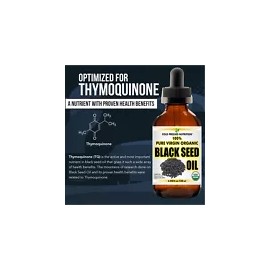 100% Pure Virgin CERTIFIED Organic Black Seed Oil Edible Cold Pressed Cumin 4oz