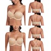DotVol Women's Strapless Bra, Backless, Without Straps, Push Up Bra