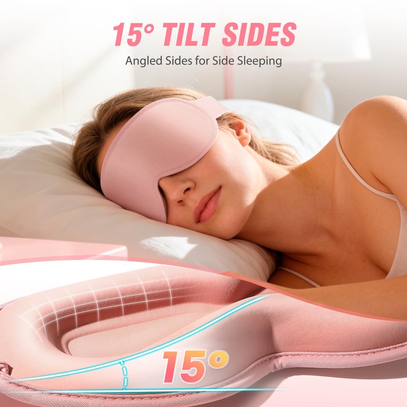 GRIFEMA Sleep Mask, 100% Blackout 3D Eye Mask for Men