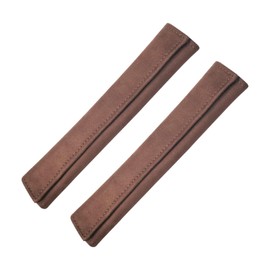 BLAKAYA 2PCS Suede Universal Car Seat Belt Shoulder Protector Pad,Handbags, Backpacks, Child Straps Protect Your Shoulders and Neck for Adults and Children 11.8in Brown