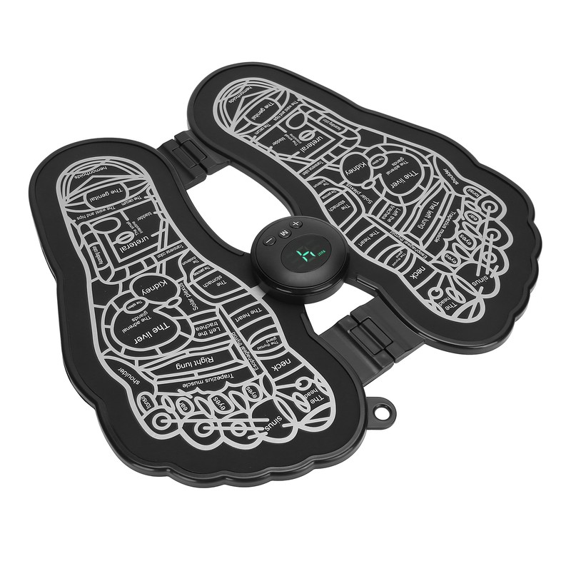 Rechargeable EMS Foot Massage Pad Foldable Adjustable Foot Massager Stimulator