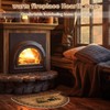 Kinlop Winter Half Round Hearth Rug Birch Bear Non Skid