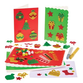 Baker Ross FX892 Christmas Card Making Kit - 1 kit, Christmas Card Making and Decorating for Kids