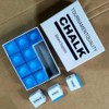 Aswalling 12Pcs Powdered Pool Cue Pool Table Chalk Essential Accessories
