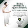 UMMA ESSENTIALS, Ihram for Umrah, Super Soft Hypoallergenic Towels, Ihram