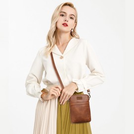 SENDEFN Cell Phone Crossbody Purse Vegan Leather Small Crossbody Bag for Women with Adjustable Strap