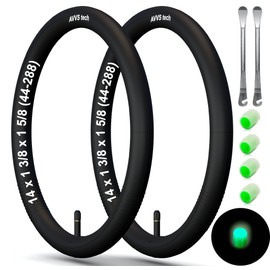 14 x 1 3/8 x 1 5/8 44-288 Pushchair Inner Tube 14 Inch with Straight Valve with Mounting Levers | Pack of 2 | Scooter Tyres Pram Tricycle Balance Bike Trailer