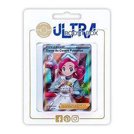my-booster SWSH04-FR24-UB-185 Dame du Centre Pokémon (Pokémon Centre Lady) 185/185 Full Art Trainer-Ultraboost X Epée et Bouclier, 4 Voltage Éclatant, Box of 10 French Pokémon Cards