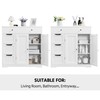 Yaheetech Bathroom Floor Cabinet, Large Storage Space Wooden Organizer with
