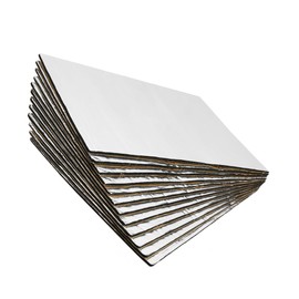 VekAuto 12 Pcs Sound Deadener Insulation Mat , 19.2sqft Sound Proofing Material Mat Universal for Car Intensive Aluminum Silver Tone Yellow Black