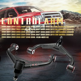 2-4" Lift Front Upper Control Arm for 2000-2010 Chevy Silverado 2500HD 3500HD,2000-2010 GM Sierra 2500HD 3500HD 2003-2009 Hummer H2, 2-4" Lift Adjustable Control Arms