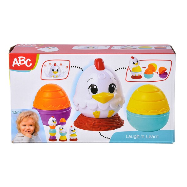 Simba 104010184 ABC Stacking Chicken, Roly-Poly Chicken with Eggs for