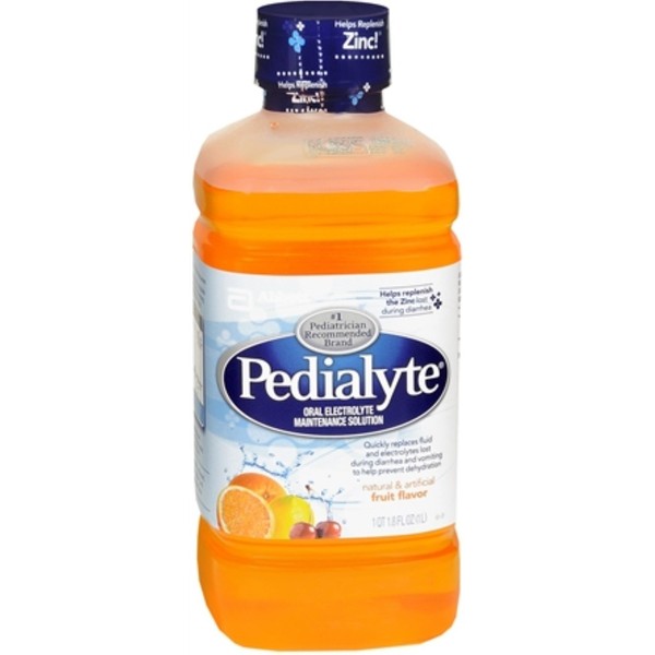 Pedialyte Oral Electrolyte Maintenance Solution Fruit 33.80 oz (Pack of 3)