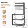 Shintenchi Bakers Rack with Power Outlet, Large Storage Space, 10