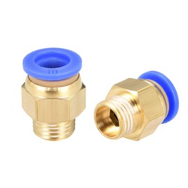 sourcing map Straight Pneumatic Push to Quick Connect Fittings G1/4 Male x 10mm Tube OD 6pcs