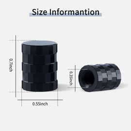 GaRhomxy - Tapones para válvula de neumático de coche, 4 tapones de válvula de neumático de metal, paquete de 4 para hombres y mujeres, resistente a la corrosión, tapas de aire de neumáticos para coches, bicicletas, SUV, camiones, motocicletas, accesorio