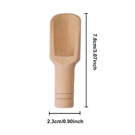 3 pcs Mini Wooden Salt Spoons, Bath Salt Scoops, 0.9 x 3.1 inches, Wooden Candy Spoon, Mini Wooden Scoop Natural Scoop for Kitchen, Bath Salts, Powder, Tea & More, Eco-Friendly, Easy to Clean