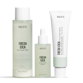 NACIFIC Fresh CICA Clear Triple Set (Toner 150ml, Serum 50ml, Cream 50ml) Skin Calming, Soothing, Relief, Moisturizing