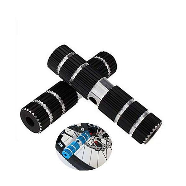 1 Pairs Bike Pedals Axle Foot Rest Pegs Anti-Slip Rear