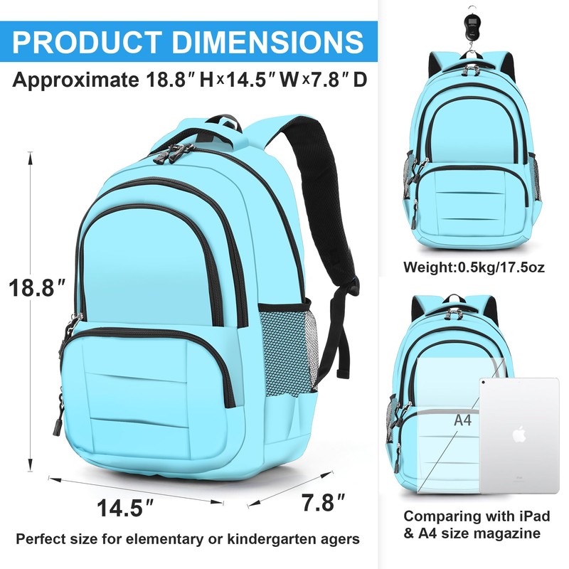 rickyh style Lightweight Elementary School Bag Durable School Bag Backpack